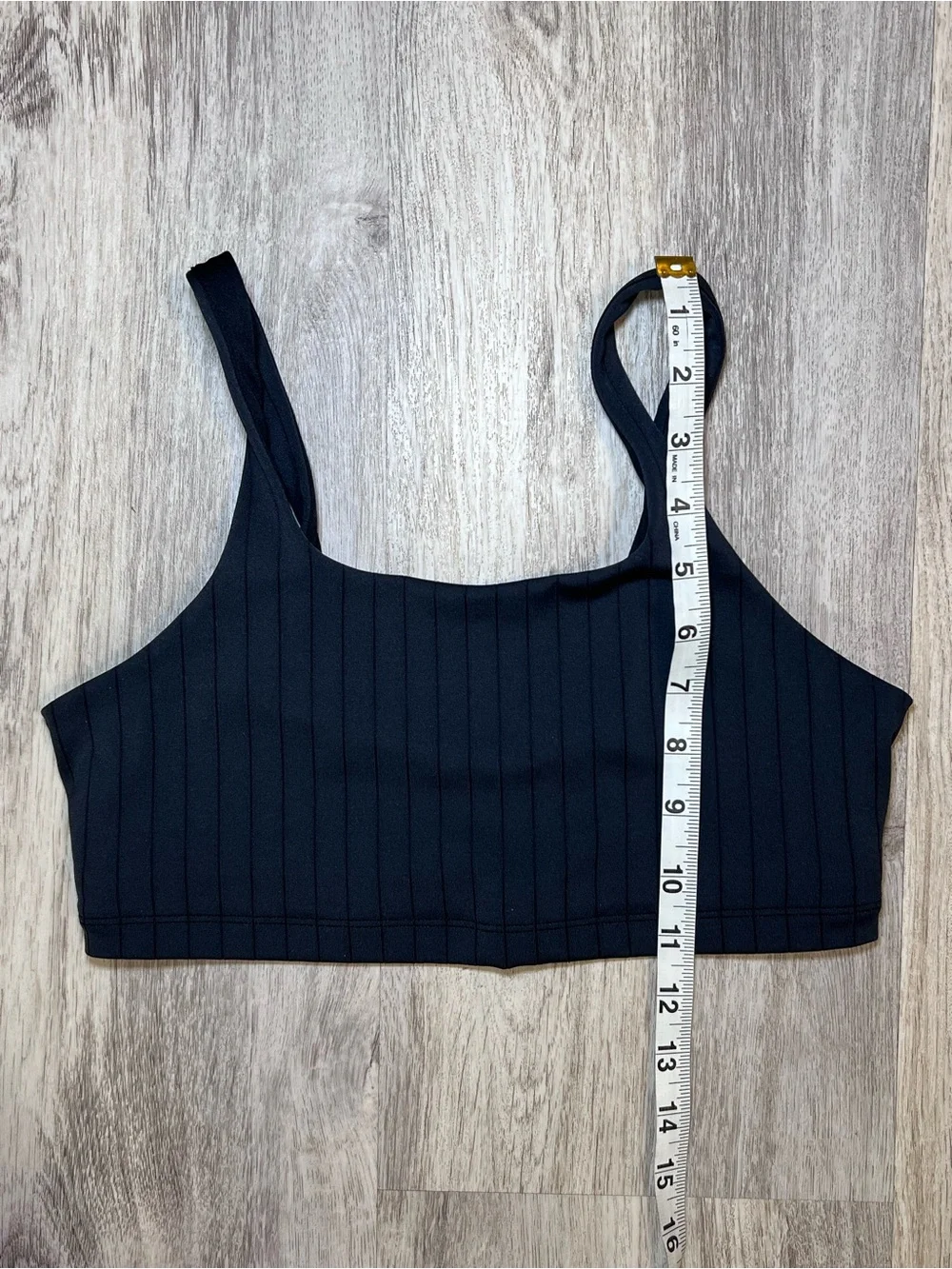 Alo Yoga Ribbed Black Sports Bralette Size Medium